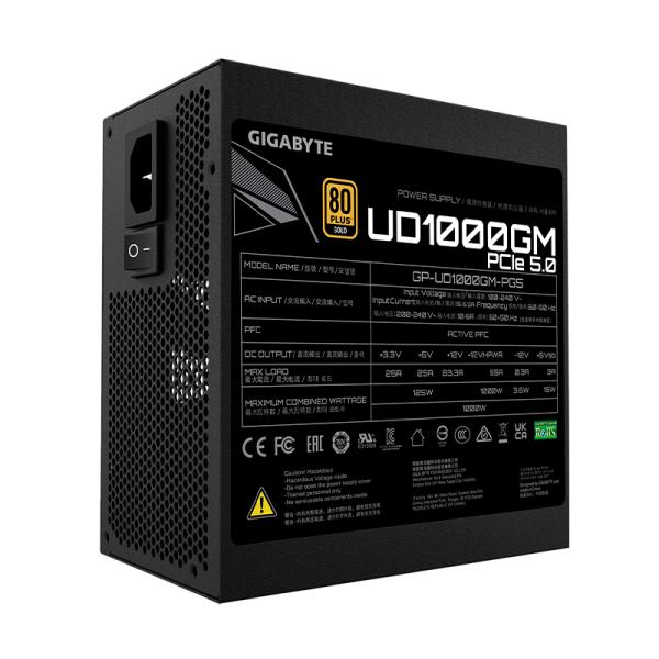 FUENTE DE PODER GIGABYTE GP-UD1000GM PG5 REV 1000W 80 PLUS GOLD FULL MODULAR ATX