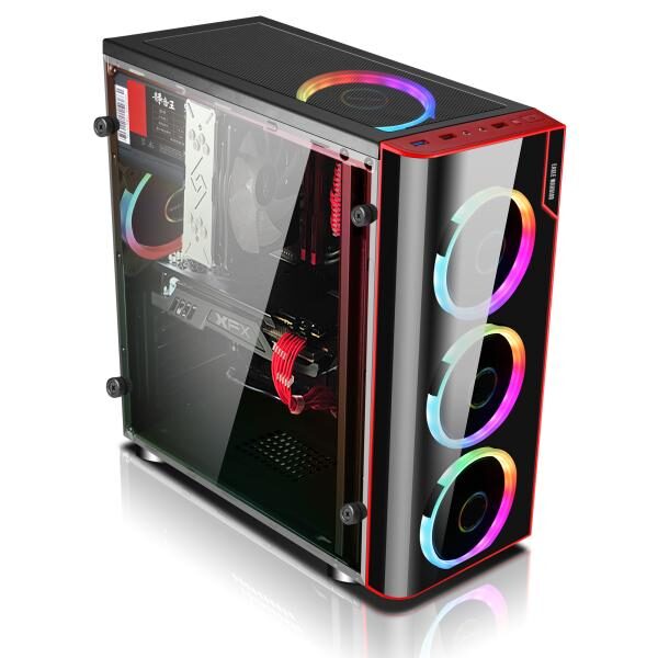CASE GAMING RGB EAGLE WARRIOR CG06Z3RA001C MID TOWER VENTILADORES 3 DE 120MM CON VIDRIO LATERAL Y PANEL ACRï¿½LICO FRONTAL