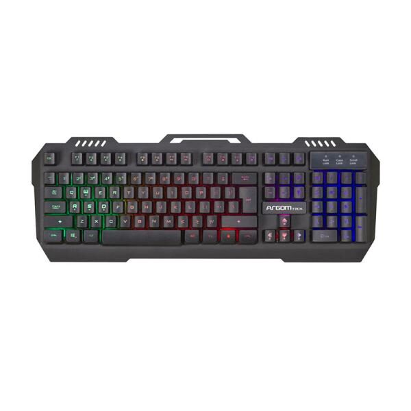 TECLADO GAMING RGB ARGOM COMBAT KB-2056BK MEMBRANA ALï¿½MBRICO ARG-KB-2056BK