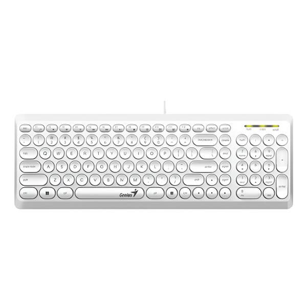 TECLADO GENIUS SLIMSTAR Q200 MEMBRANA ALï¿½MBRICO USB ESPAï¿½OL 31310020411