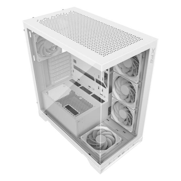 CASE GAMING RGB ADATA XPG INVADER X MID TOWER VENTILADORES 5 DE 120MM CON VIDRIO LATERAL Y FRONTAL INVADERXMT-WHCWW