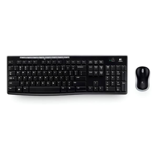 TECLADO Y MOUSE LOGITECH MK270 COMBO MEMBRANA INALï¿½MBRICO 2.4 GHZ INGLES 920-004536