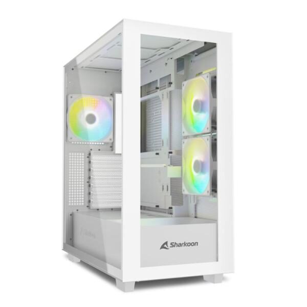 CASE GAMING RGB SHARKOON REBEL C60 MID TOWER VENTILADORES 4 DE 120MM CON VIDRIO LATERAL Y FRONTAL 4044951040049