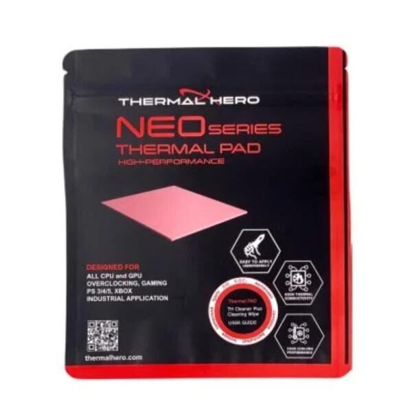 PARCHE Tï¿½RMICO THERMAL HERO NEO PAD 13W/M K 0.020IN CPU/GPU 100x100MM TH-412105