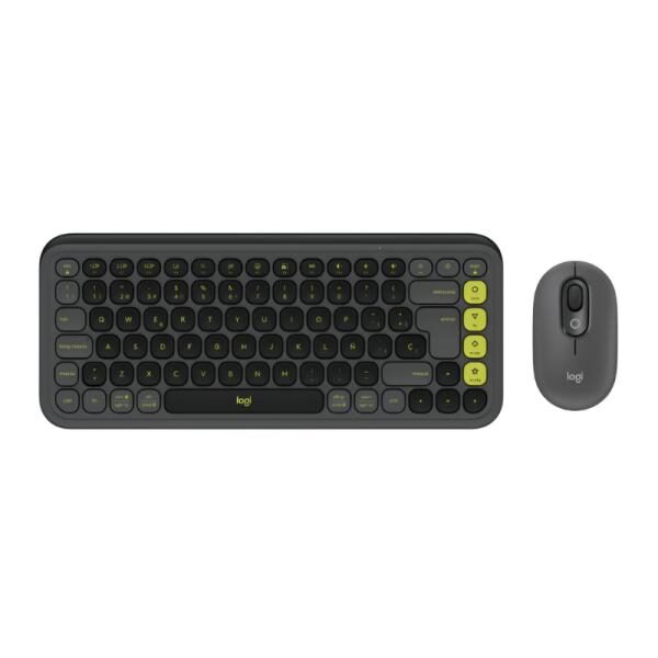 TECLADO Y MOUSE LOGITECH POP ICON COMBO INALï¿½MBRICO BLUETOOTH ESPAï¿½OL 920-013052