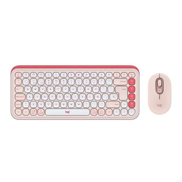 TECLADO Y MOUSE LOGITECH POP ICON COMBO MEMBRANA INALï¿½MBRICO BLUETOOTH ESPAï¿½OL 920-013053