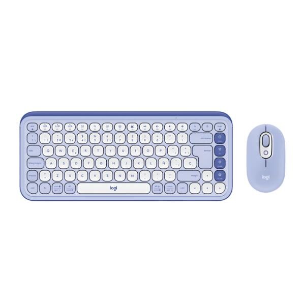 TECLADO Y MOUSE LOGITECH POP ICON COMBO INALï¿½MBRICO BLUETOOTH ESPAï¿½OL 920-013054