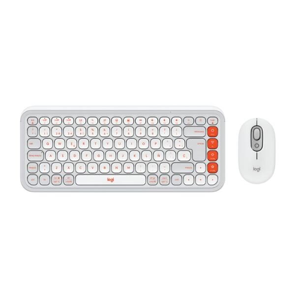 TECLADO Y MOUSE LOGITECH POP ICON COMBO INALï¿½MBRICO BLUETOOTH ESPAï¿½OL 920-013055