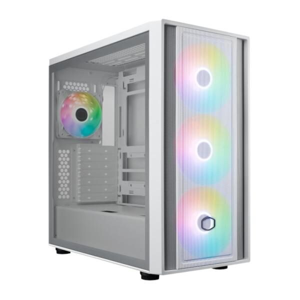 CASE GAMING RGB COOLER MASTER MASTERBOX 600 MID TOWER 3 VENTILADORES DE 140MM Y 1 DE 120MM CON VIDRIO LATERAL Y MALLA FRONTAL MB600-WGNN-S00