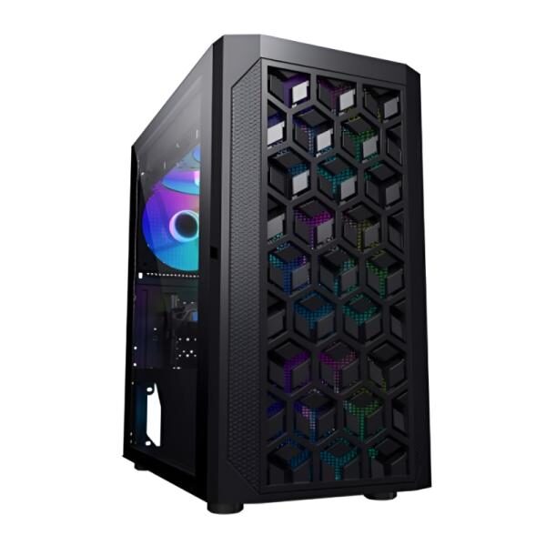 CASE GAMING EAGLE WARRIOR CG06AKRA001C MINI TOWER SIN VENTILACIï¿½N INCLUIDA CON VIDRIO LATERAL Y MALLA FRONTAL