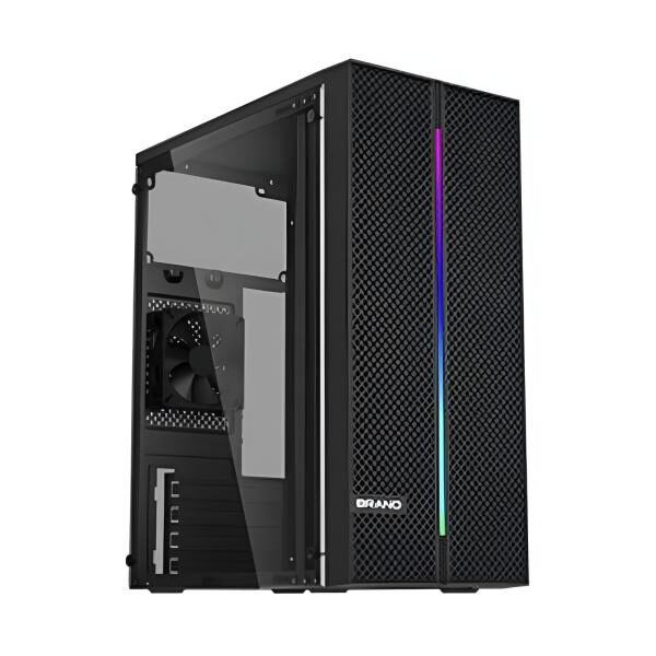 CASE GAMING EAGLE WARRIOR CM26KTRA001C MINI TOWER SIN VENTILACIï¿½N INCLUIDA CON PANEL ACRï¿½LICO LATERAL Y BARRA DE LUZ CON FUENTE DE PODER 600W