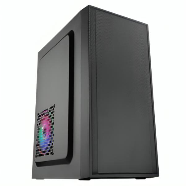 CASE CM03Q1RA001C MINI TOWER SIN VENTILACIï¿½N INCLUIDA CON PANEL LATERAL Y CON FUENTE DE PODER 600W