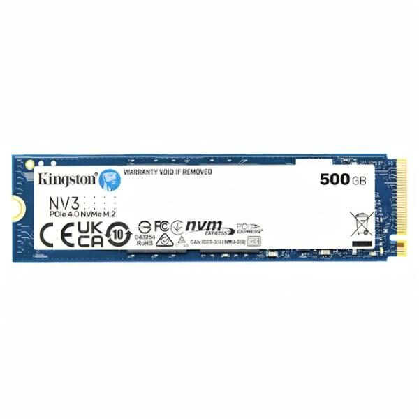 HD INTERNO SOLIDO 500GB KINGSTON NV3 M.2 2280 PCIE GEN4 X4 5000MB/S / 3000MB/S SNV3S/500G