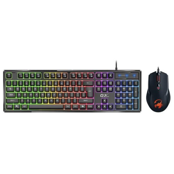 TECLADO Y MOUSE GAMING RGB GENIUS SCORPION KM-GX6 ALï¿½MBRICO USB ESPAï¿½OL 31330010401
