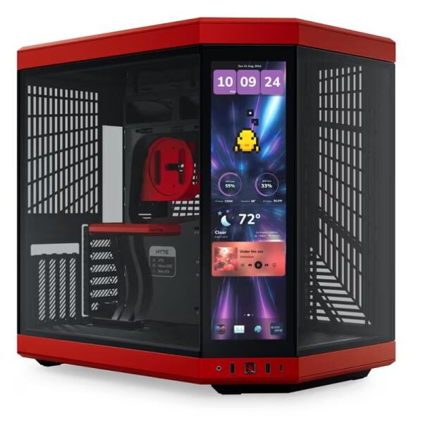 CASE HYTE Y70 TOUCH INFINITE TORRE MEDIA VIDRIO TEMPLADO CON PANTALLA Tï¿½CTIL 14.9" GEN 3 CS-HYTE-Y70TTI-RB