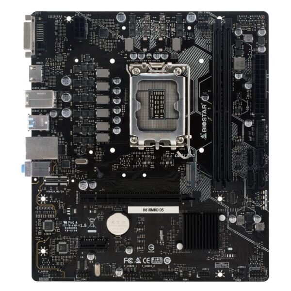 TARJETA MADRE BIOSTAR H610MHDï¿½D5 LGA1700 MICRO ATX DDR5