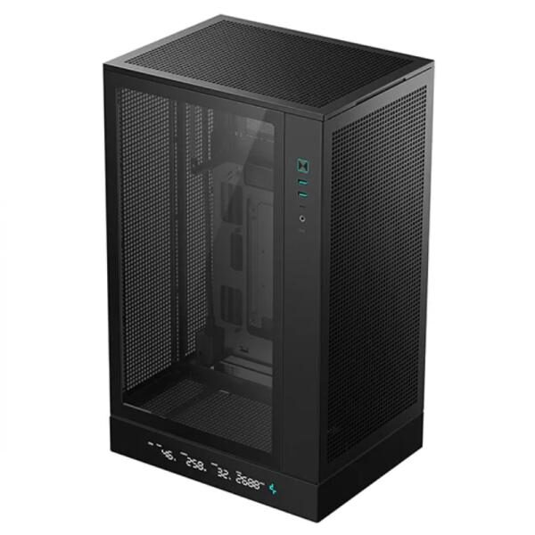 CASE DEEPCOOL CH270 DIGITAL MINI TOWER SIN VENTILACIï¿½N INCLUIDA CON VIDRIO LATERAL Y MALLA FRONTAL R-CH270-BKNDM0-G-1