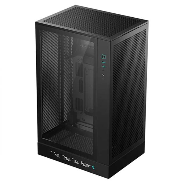 CASE DEEPCOOL CH270 DIGITAL MINI TOWER SIN VENTILACI�N INCLUIDA CON VIDRIO LATERAL Y MALLA FRONTAL R-CH270-BKNDM0-G-1