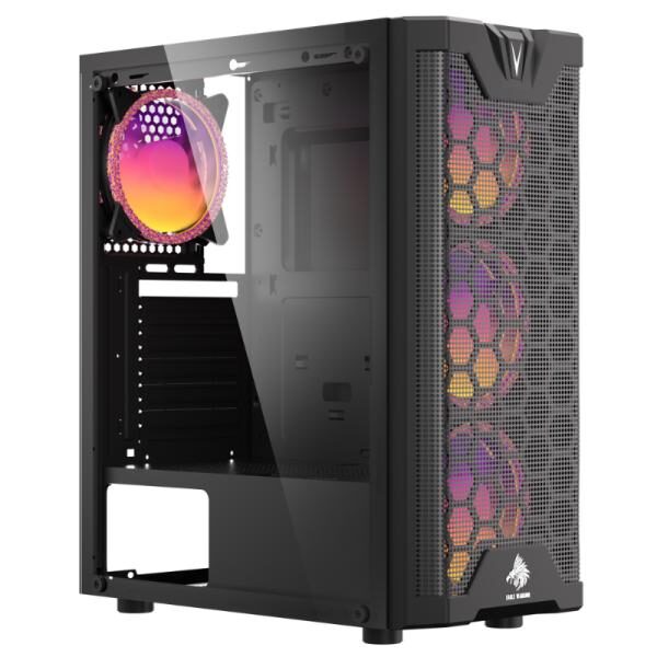CASE RGB EAGLE WARRIOR CG12AARA002C MID TOWER VENTILADORES 3 DE 120MM CON VIDRIO LATERAL Y ACRï¿½LICO FRONTAL