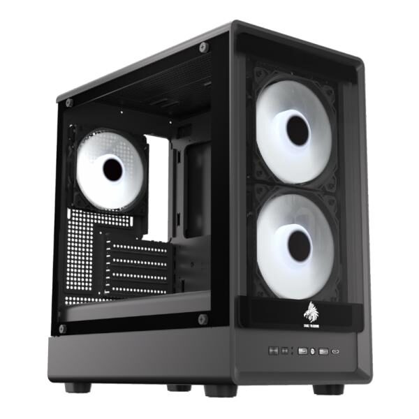 CASE EAGLE WARRIOR CG02AMRA001C MINI TOWER VENTILADORES 2 DE 120MM CON VIDRIO LATERAL