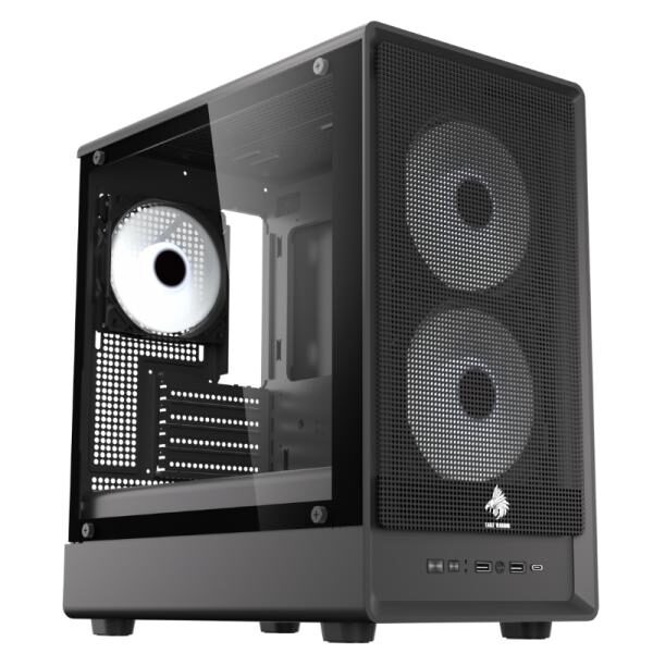 CASE EAGLE WARRIOR CG03AMRA001C MINI TOWER VENTILADORES 2 DE 120MM CON VIDRIO LATERAL