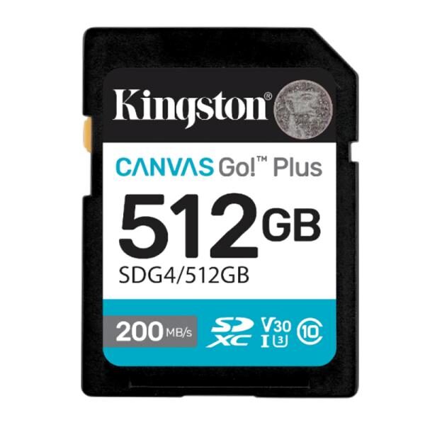 MEMORIA MICRO SDXC 512GB KINGSTON CLASE 10 200 MB/S / 160 MB/S SDCG4/512GB PARA JUEGOS PARA Mï¿½VILES, DRONES, Cï¿½MARAS DEPORTIVAS