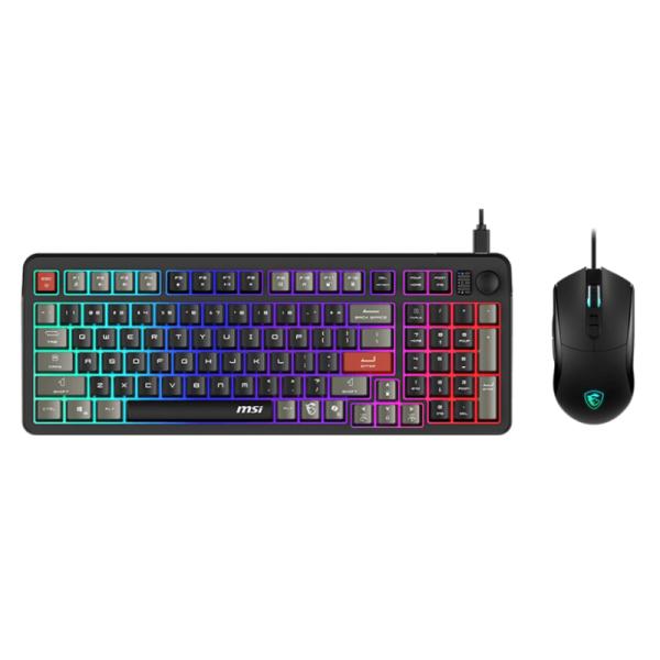 TECLADO Y MOUSE GAMING RGB MSI FORGE GK110 COMBO US AL�MBRICO USB INGL�S S11-04USS02-HH9