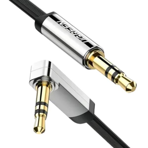 CABLE UGREEN AV119 3.5MM MACHO RECTO A MACHO ï¿½NGULO PLANO 3M 10728