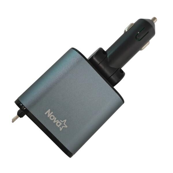 CARGADOR DE CARRO RETRï¿½CTIL NOVA 120W CON PANTALLA USB-C / LIGHTNING / USB-A PA065EBC001C