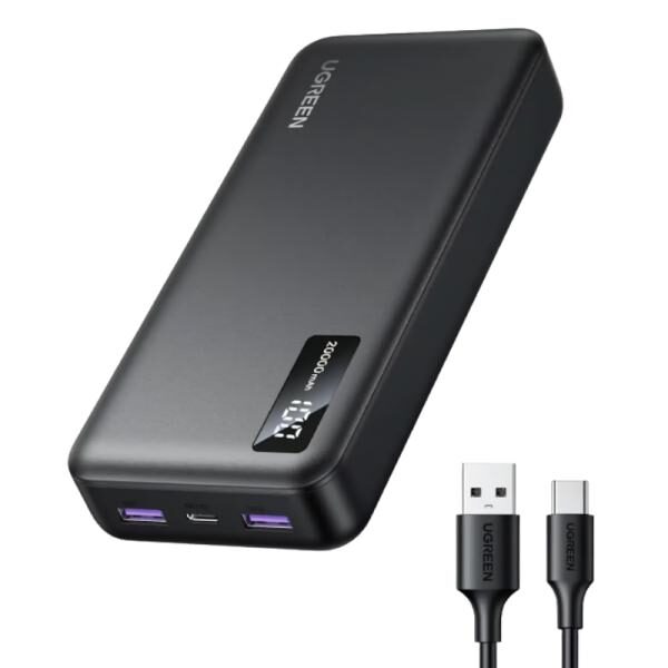POWER BANK UGREEN PB312 20000MAH 22.5W USB-A USB-C CARGA Rï¿½PIDA BIDIRECCIONAL 25683