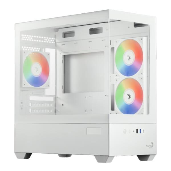 CASE GAMING RGB AEROCOOL P300D DIGI-G-WT-V1 DIGI MINI TOWER VENTILADORES 3 DE 120MM CON PANEL FRONTAL Y LATERAL ACCS-PN05033.21