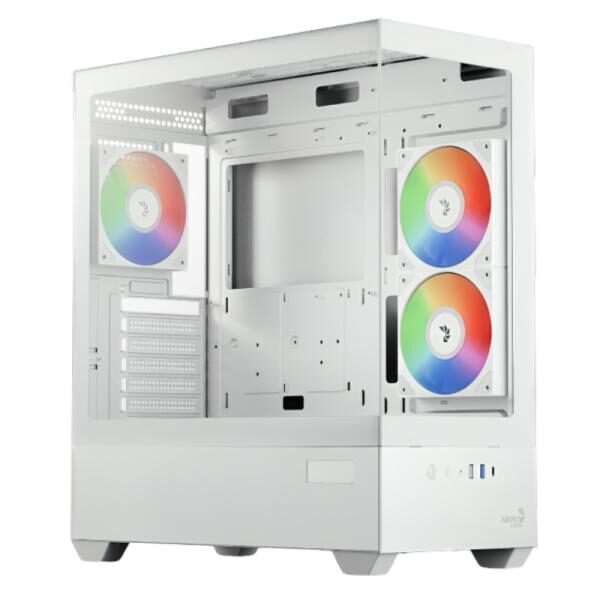 CASE GAMING RGB AEROCOOL P500D DIGI-G-WT-V1 MID TOWER VENTILADORES 3 DE 120MM CON PANEL FRONTAL Y LATERAL ACCM-PN07033.21