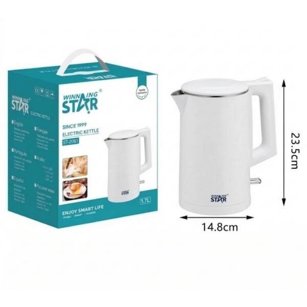 HERVIDOR ELï¿½CTRICO WINNING STAR ST-2061 1000W 1.7L RSH-713-WST-110V-16691