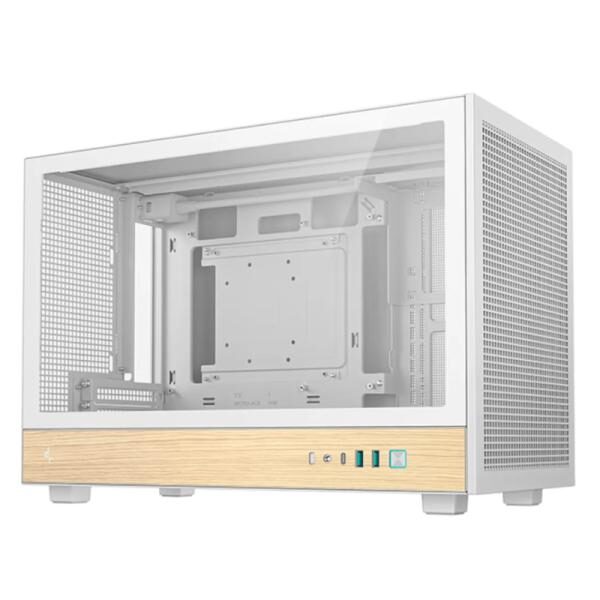 CASE DEEPCOOL CH260 WOOD WH MINI TOWER SIN VENTILACIï¿½N INCLUIDA MADERA Y VIDRIO TEMPLADO LATERALR-CH260-WHNWM0-G-1
