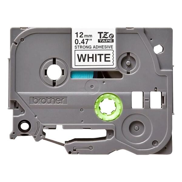 CINTA BROTHER TZES231 ADHESIVO EXTRA FUERTE 12MM NEGRO/BLANCO
