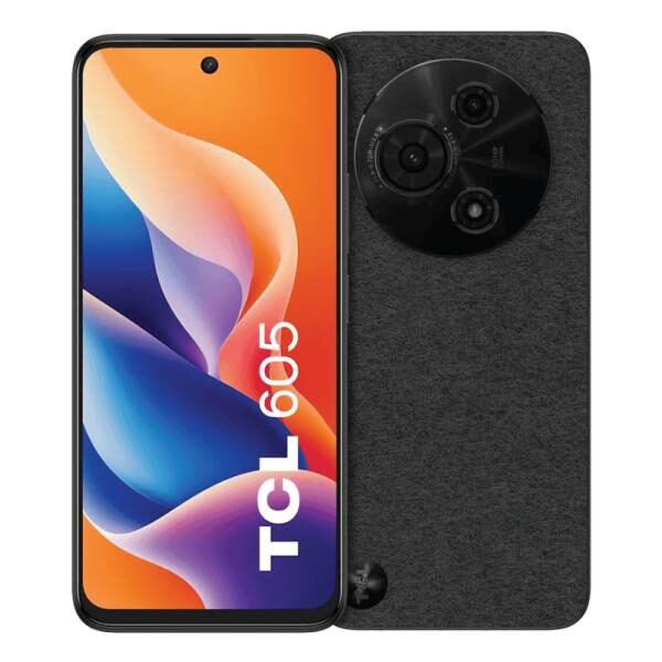CELULAR TCL 605 4+8+128GB DUAL SIM INCLUYE CARGADOR + FUNDA + AUDIFONOS ALï¿½MBRICOS TCL-T517J-2S-BK