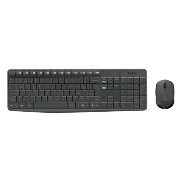 TECLADO Y MOUSE LOGITECH MK235 MEMBRANA INAL�MBRICO 2.4 GHZ ESPA�OL 920-007901