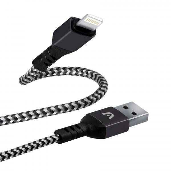 CABLE ARGOM DURA FORMA LIGHTNING A USB 2.0 1.8M/6FT BLACK ARG-CB-0023BK