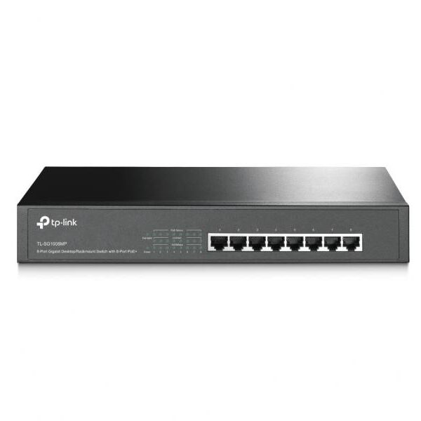 SWITCH TP LINK TL-SG1008MP 8 PUERTOS RJ45 GIGABIT POE+ 10/100/1000 MBPS NO ADMINISTRABLE