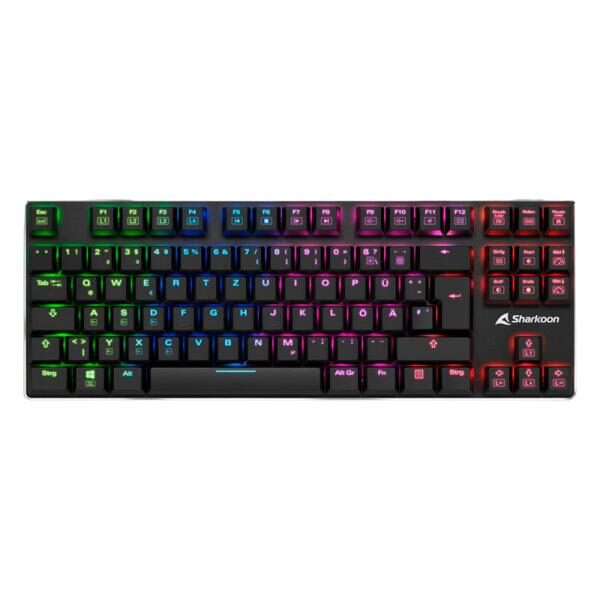 TECLADO GAMING RGB SHARKOON PUREWRITER TKL MECANICO ALï¿½MBRICO USB INGLï¿½S SWITCH ROJO 4044951021505