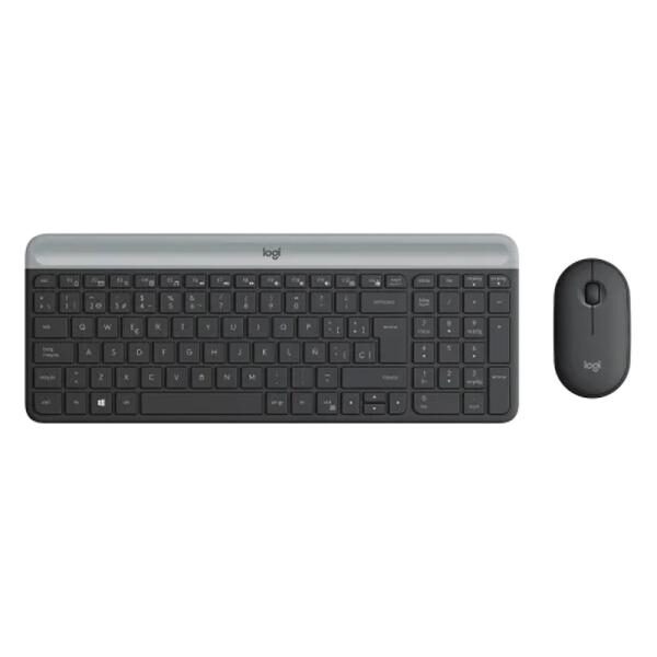 TECLADO Y MOUSE LOGITECH MK470 SLIM COMBO MEMBRANA INALï¿½MBRICO 2.4 GHZ ESPAï¿½OL 920-009266