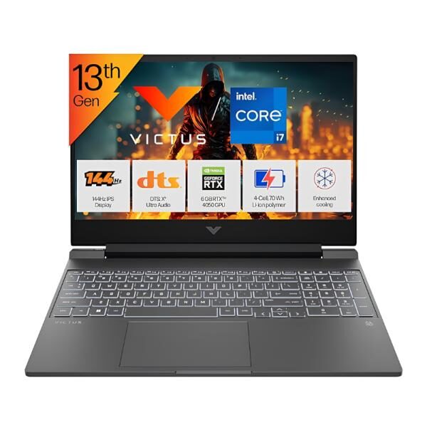 LAPTOP GAMING HP VICTUS 15-FA2104TX 15.6" I7-13620H 16GB 512GB RTX 4050/6GB WIN 11 INGLï¿½S C25VQPA#ACJ